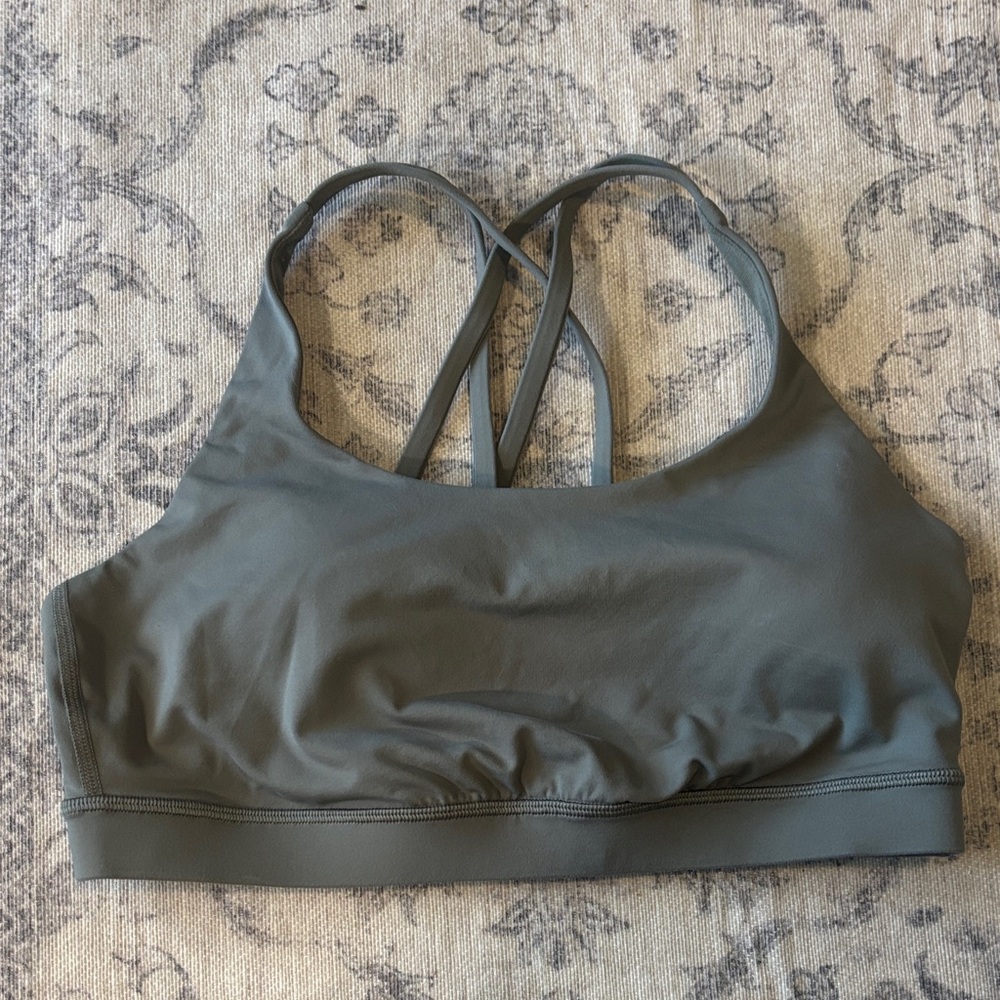 Lululemon Women’s Energy Bra - size 10 - grey sage